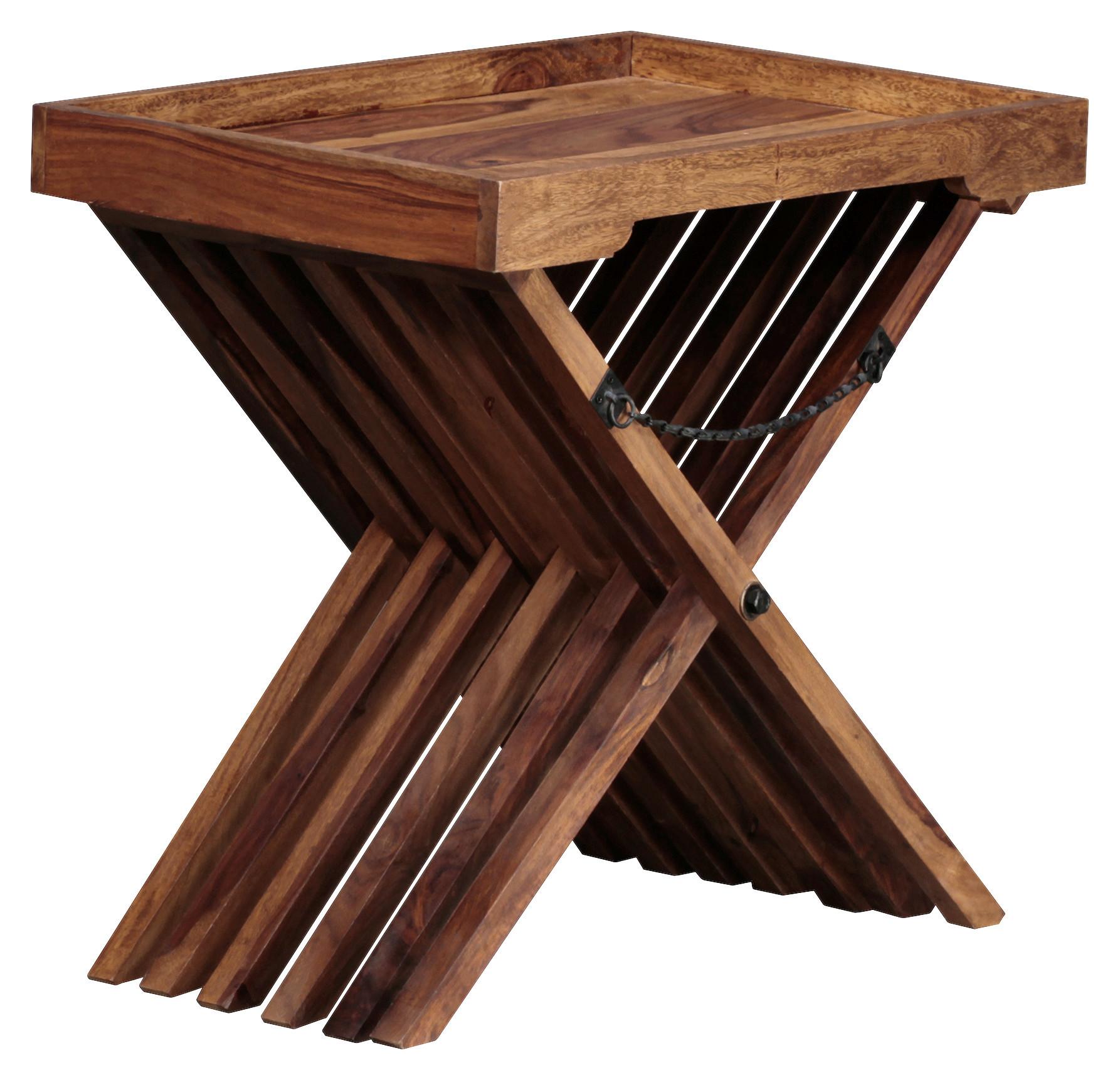 Beistelltisch Mumbai ca. 60x40 cm Sheeshamholz - Sheeshamfarben, Design, Holz (60/40/57cm) - MID.YOU