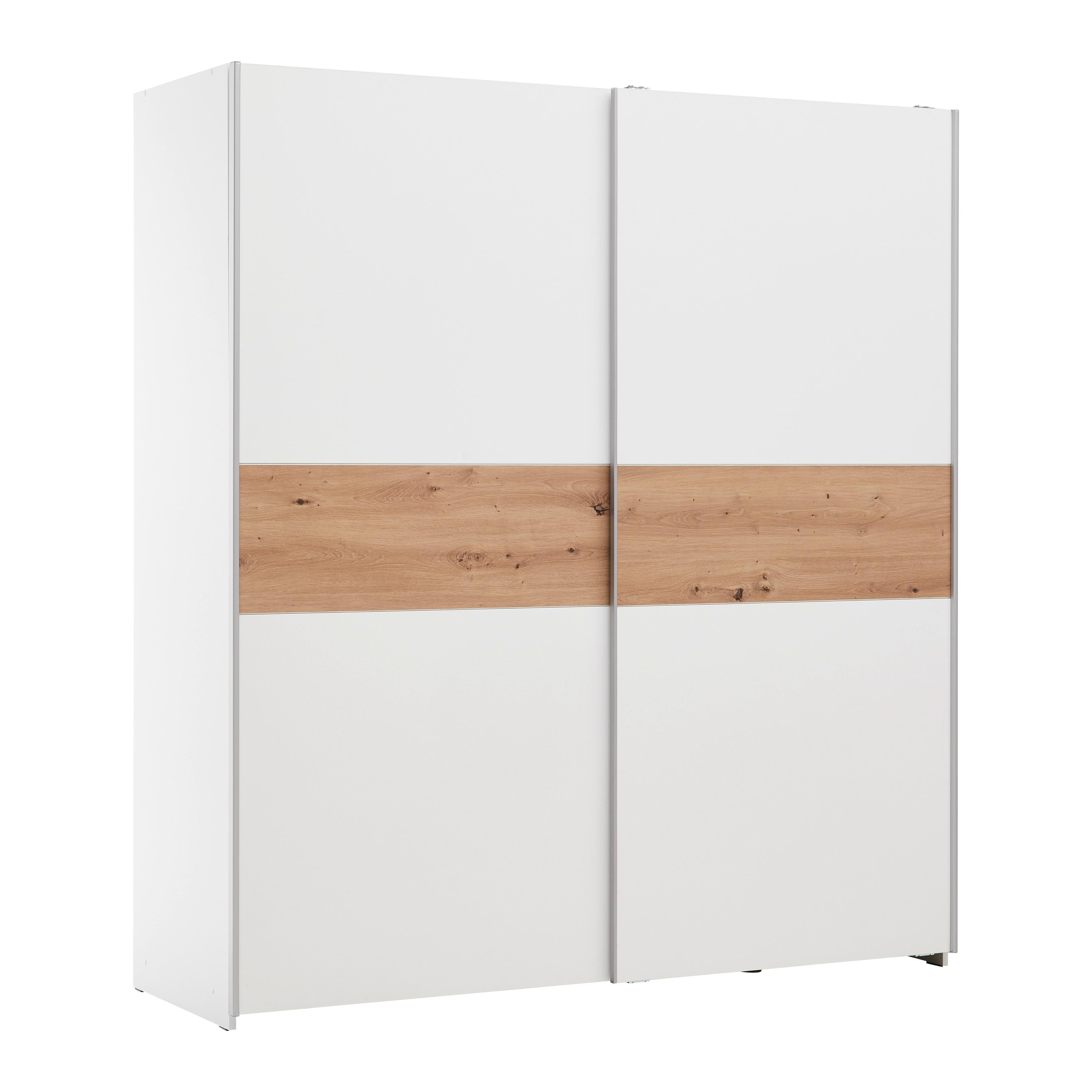 Tolóajtós Szekrény Urbanline - alumínium színű/tölgyfa, Konventionell, műanyag/faalapú anyag (170,3/190,5/61,2cm) - Best Price