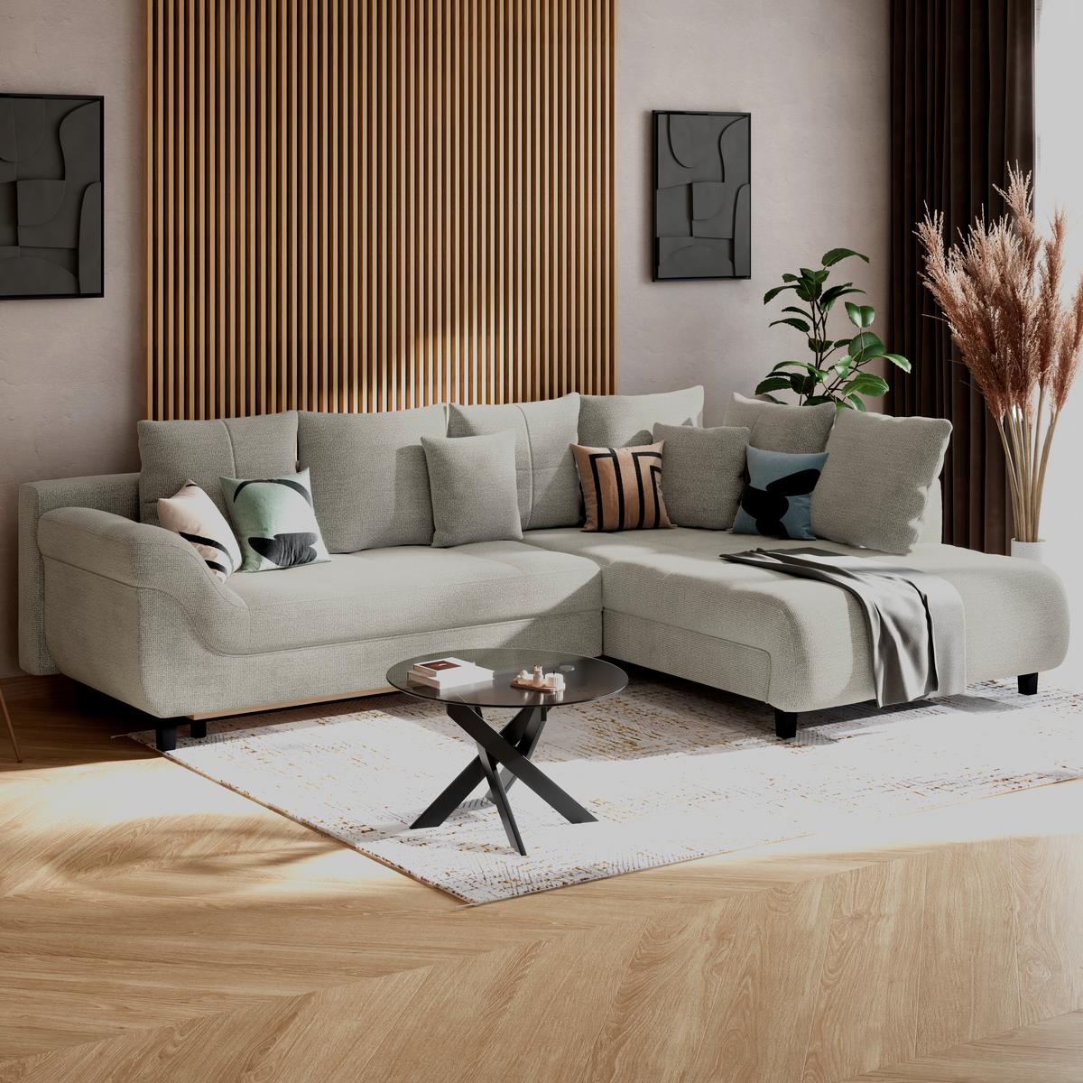 Coltar MENDOZA - gri, Konventionell, textil (309/197cm) - Modern Living