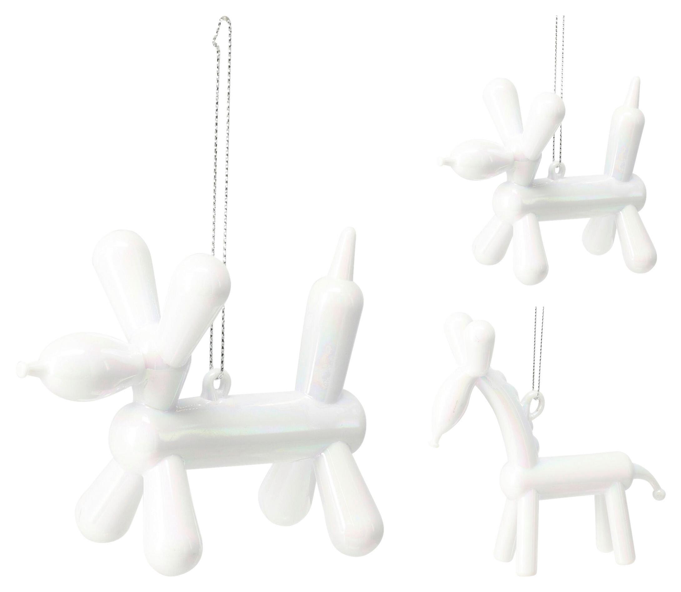 Christbaumhänger TIER - Weiss, Kunststoff (5/8/10cm)