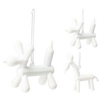 Christbaumhänger TIER - Weiss, Kunststoff (5/8/10cm)