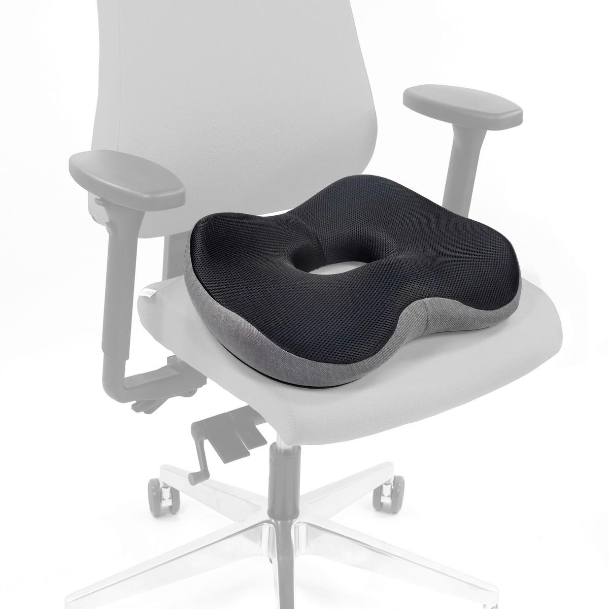 Sedežna Blazina Medisit Vi, Črna - siva/črna, Basics, tekstil (45/9/36cm) - MID.YOU