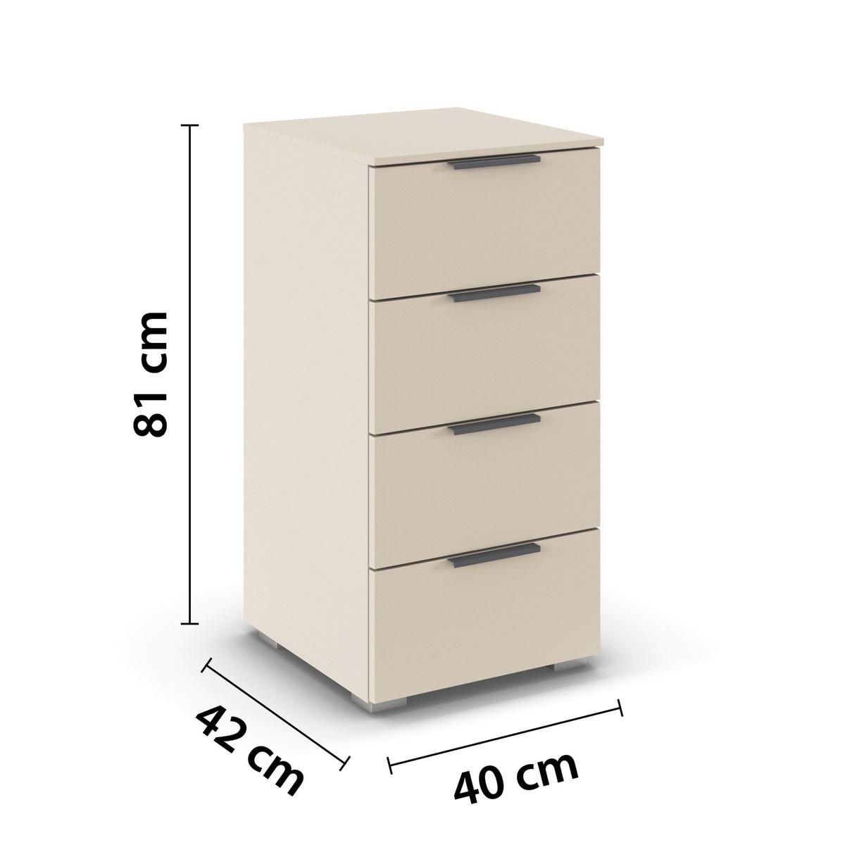 Comodă ALABAMA SUPER - șampanie, Trend, material pe bază de lemn (40/81/42cm) - Modern Living