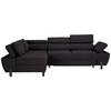 Ecksofa Molina Mini Schwarz - Schwarz, MODERN, Textil/Metall (189/277cm) - Mömax