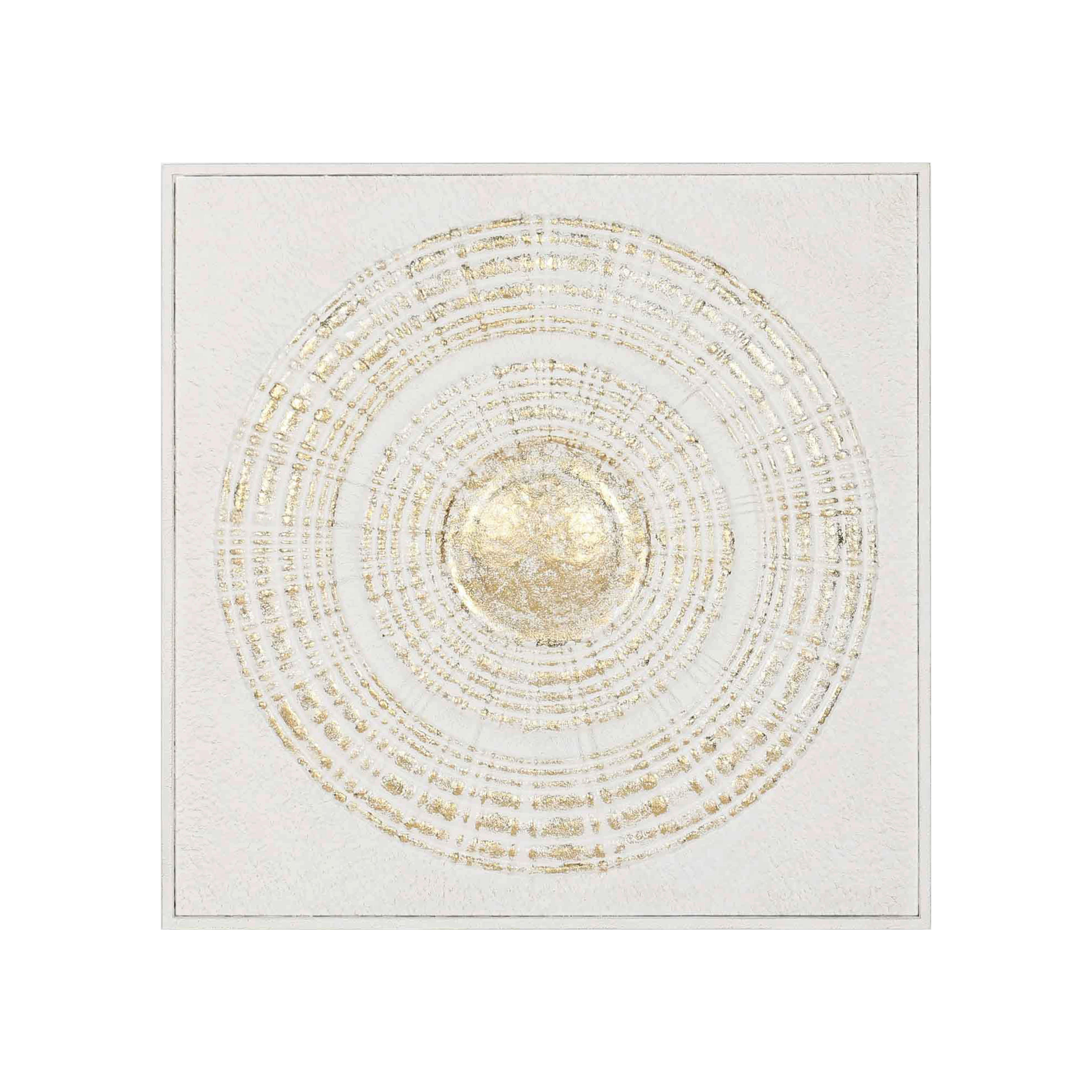 Decorațiune de perete cca. 90x90 cm Golden Eye - alb/auriu, Modern, metal (90/3/90cm) - Mömax