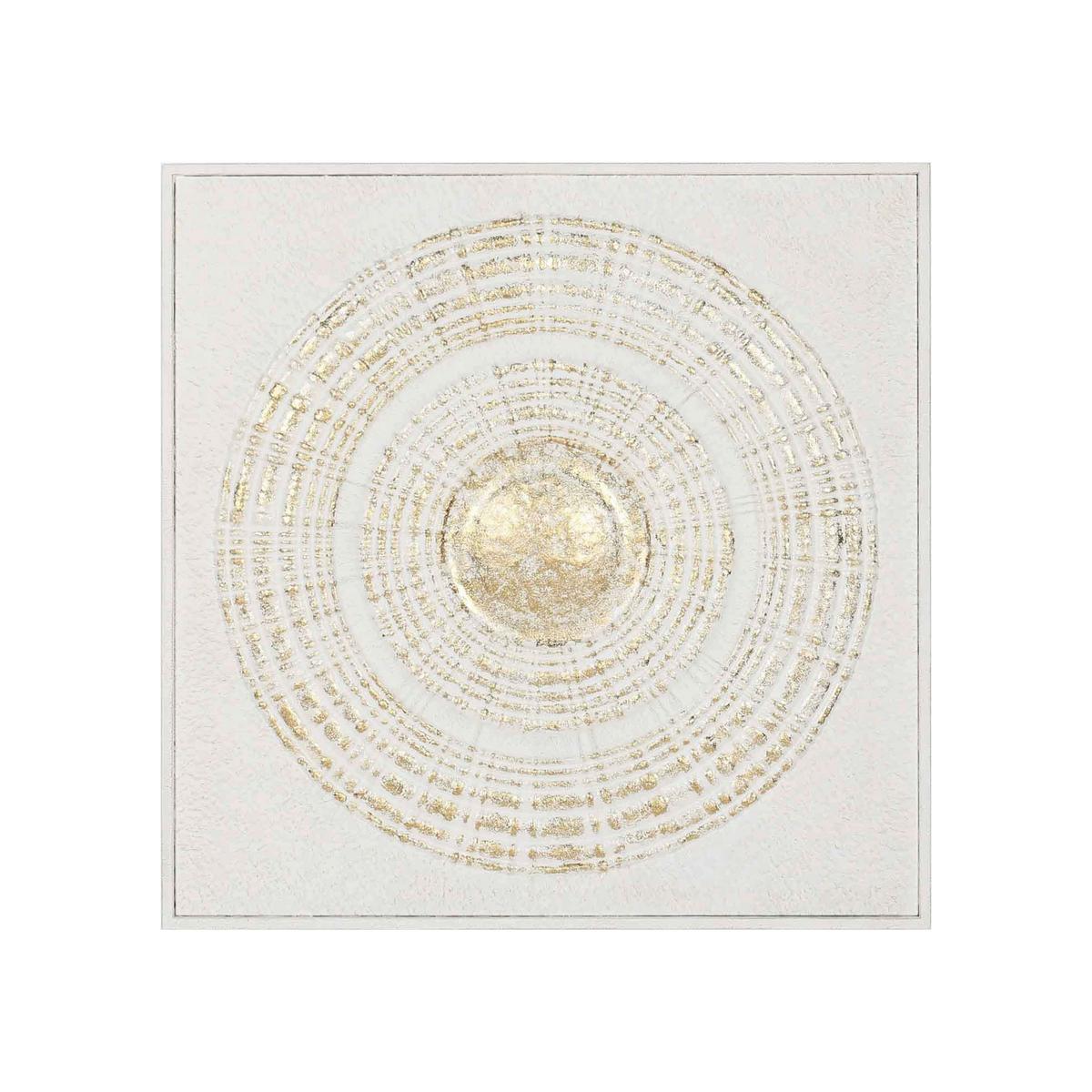 Decorațiune de perete cca. 90x90 cm Golden Eye - alb/auriu, Modern, metal (90/3/90cm) - Mömax