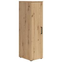 Schrank Multistauraum Eiche Artisan - Schwarz/Eiche Artisan, MODERN, Holzwerkstoff/Kunststoff (30/115/40cm) - Mömax