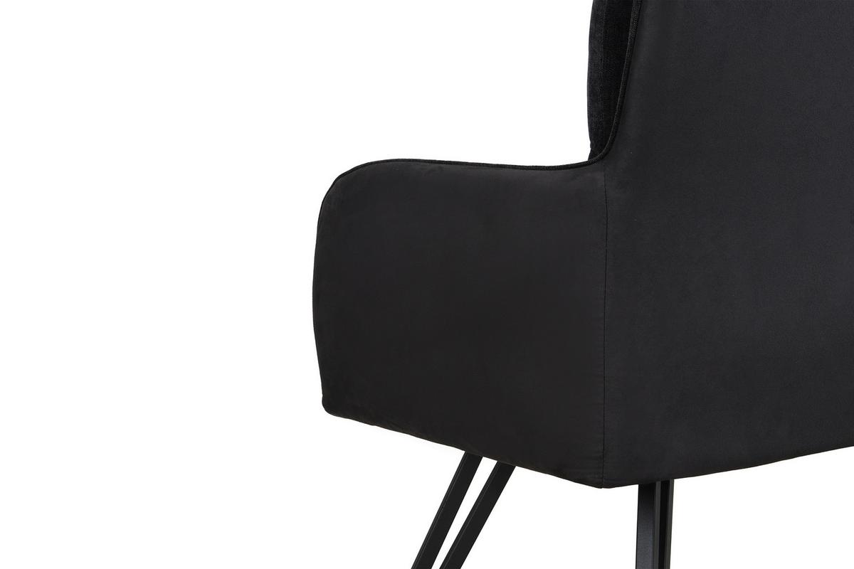 SITZBANK TINO - Schwarz, MODERN, Textil/Metall (160/94/67cm) - MID.YOU