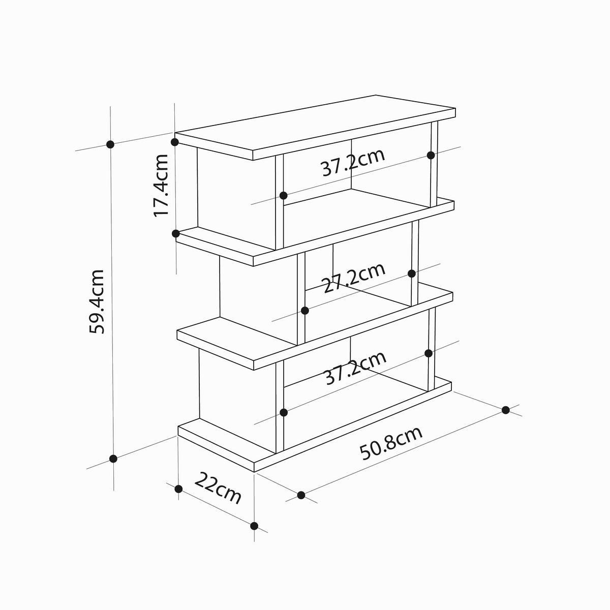 BEISTELLTISCH TOTEM BEISTELLTISCH - Anthrazit, Design, Holzwerkstoff (54/22/60cm) - Livetastic