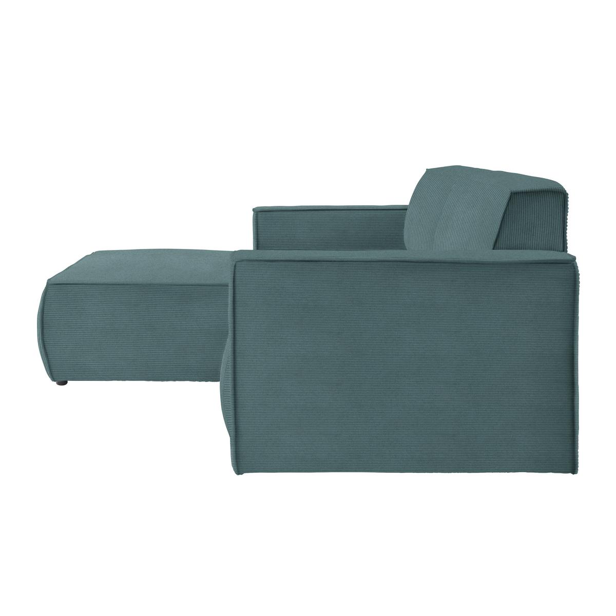 Wohnlandschaft Loft Petrol - Petrol/Schwarz, MODERN, Kunststoff/Textil (172/75/265cm) - Based