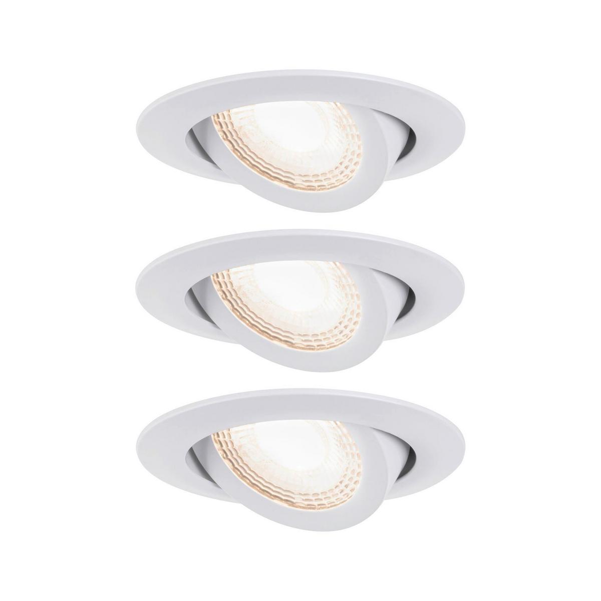 Deckenleuchte EBL Set in Weiß max. 6 Watt - Weiß, Basics, Kunststoff (8,2cm) - Paulmann