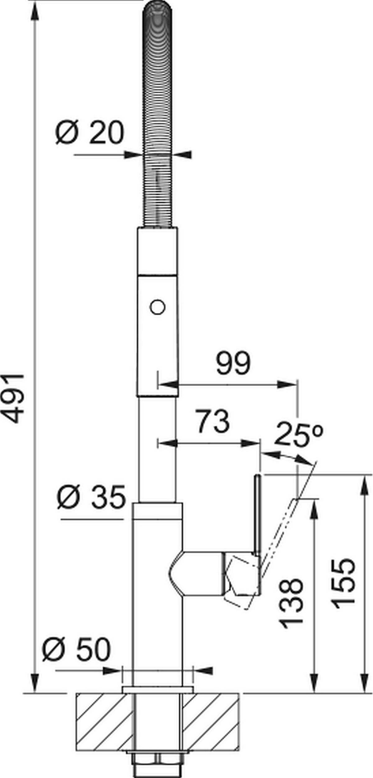 Küchenarmatur 1150728396 Schwarz - Schwarz, MODERN, Metall (49,1cm) - Franke