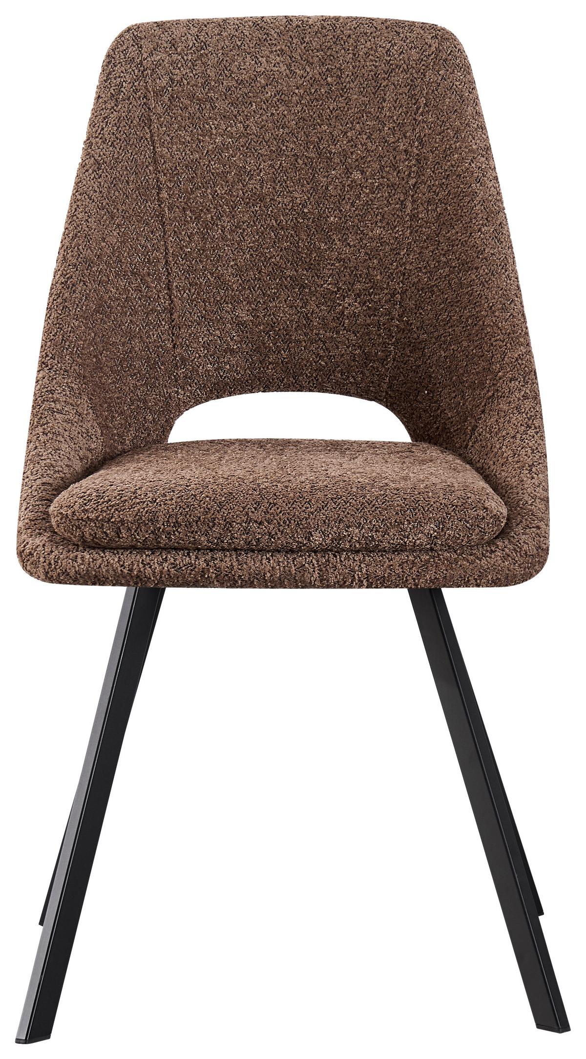 KRZESŁO CINDY - czarny/brązowy, Modern, metal/drewno (46/85,5/58cm) - MID.YOU
