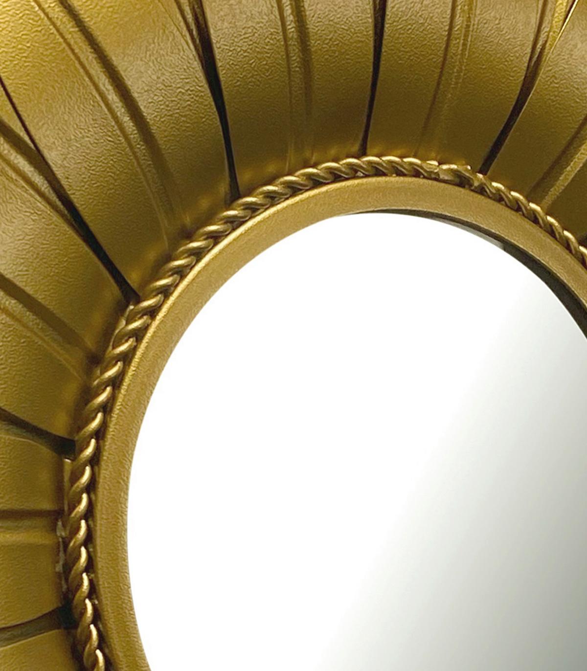 WANDSPIEGEL WL7.096 - Goldfarben, Design, Glas/Metall (60/60/4cm) - MID.YOU