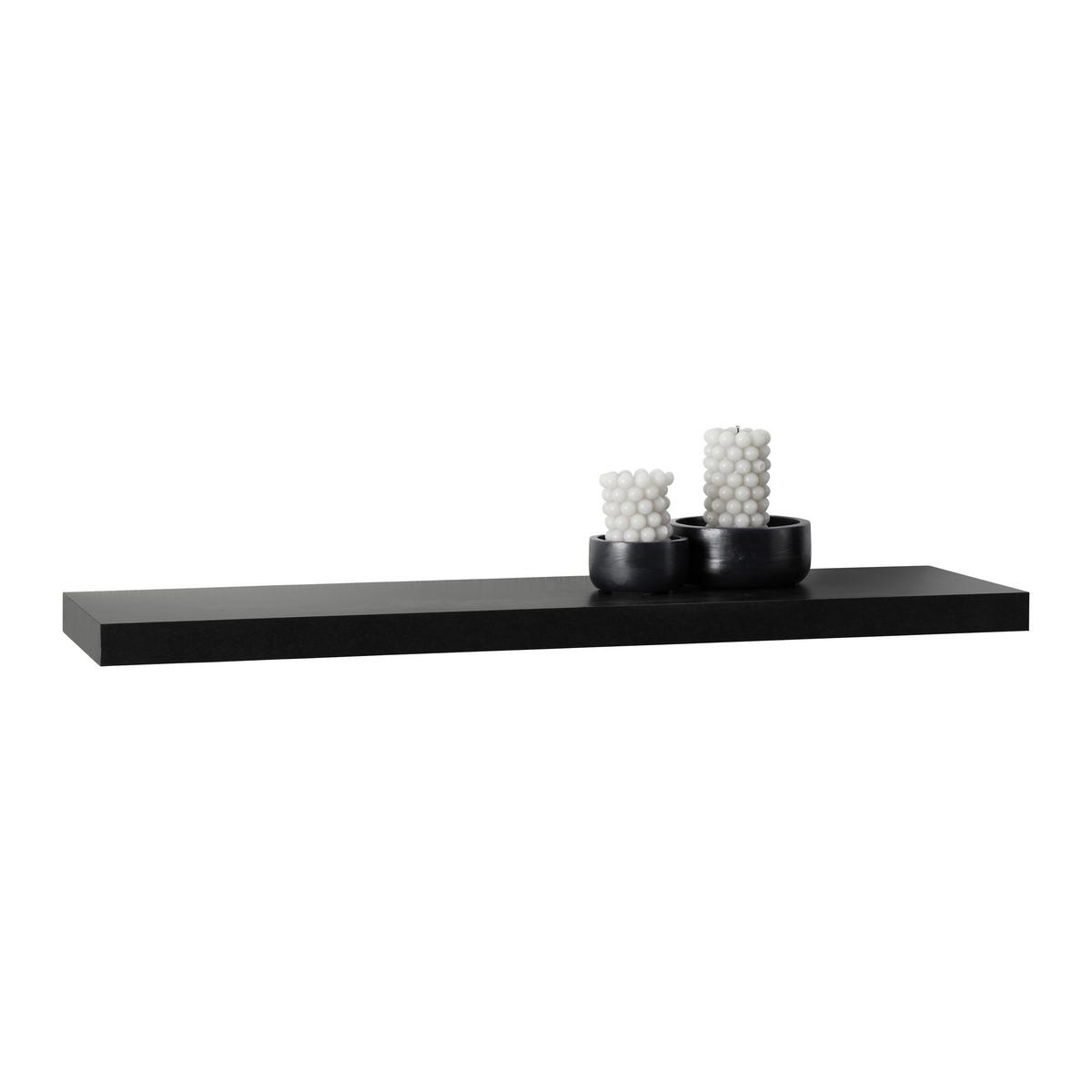 Wandboard in Schwarz - Schwarz, MODERN, Holzwerkstoff (90/4/24cm) - Mömax