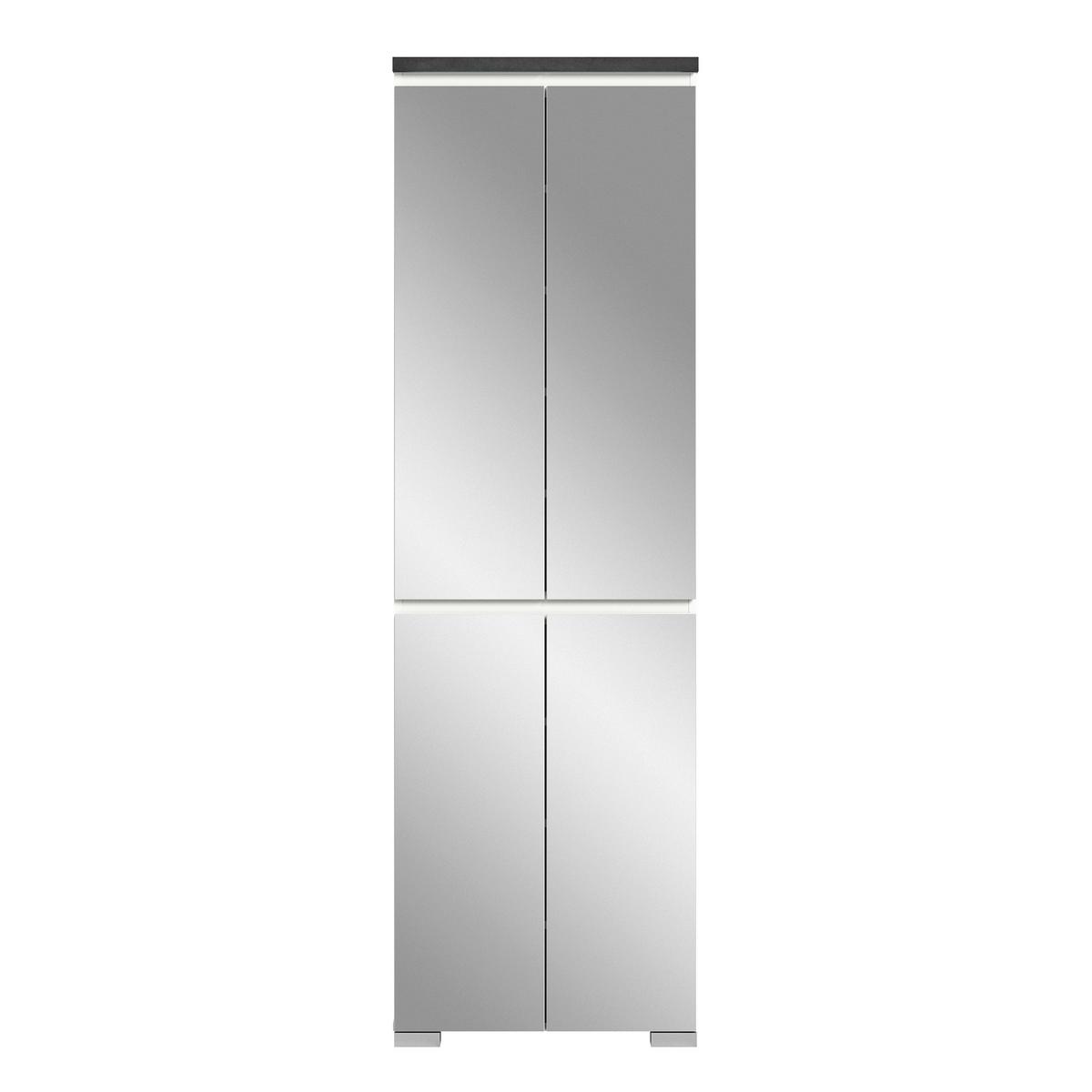 Ormarić Za Cipele Shoelove - bijela/siva, Moderno, drvni materijal (60/194/40cm) - Modern Living