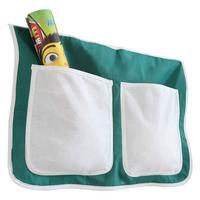 Betttasche "Stofftasche", weiß/dunkelgrün - Dunkelgrün/Weiß, KONVENTIONELL, Textil (56/32/2cm) - MID.YOU