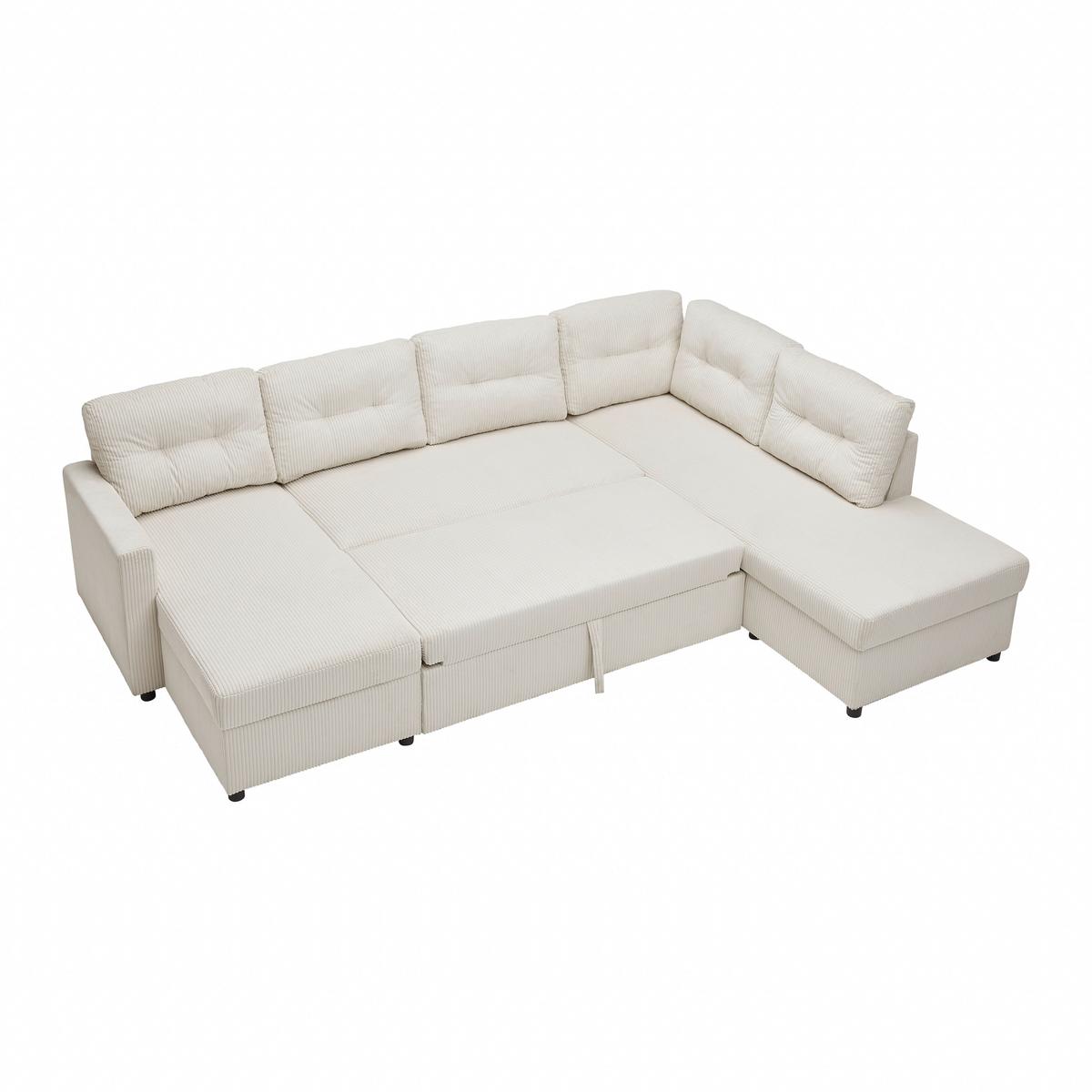 Wohnlandschaft Martina Acv Rechts Pearl - Beige/Schwarz, MODERN, Holz/Holzwerkstoff (276/89/204cm) - Mömax