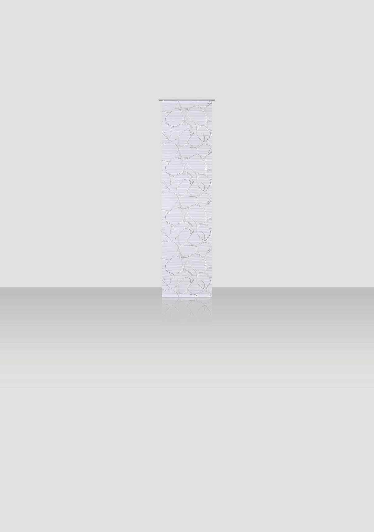 ZASŁONA PANELOWA CORVINA - biały/ciemnoszary, Konventionell, tkanina (60/255cm) - Novel