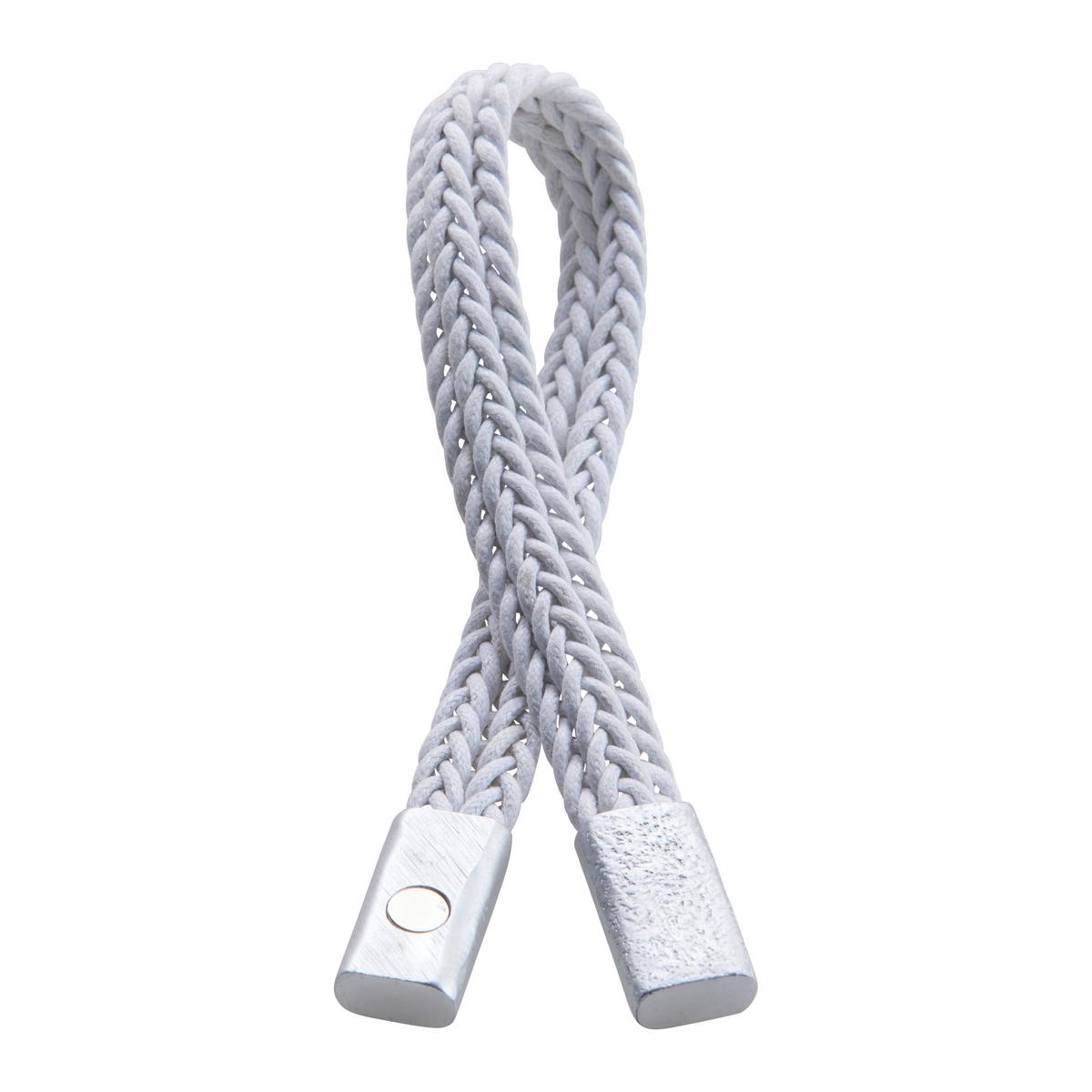 Raffhalter Braid in Weiss - Weiss, Textil (38cm) - Modern Living