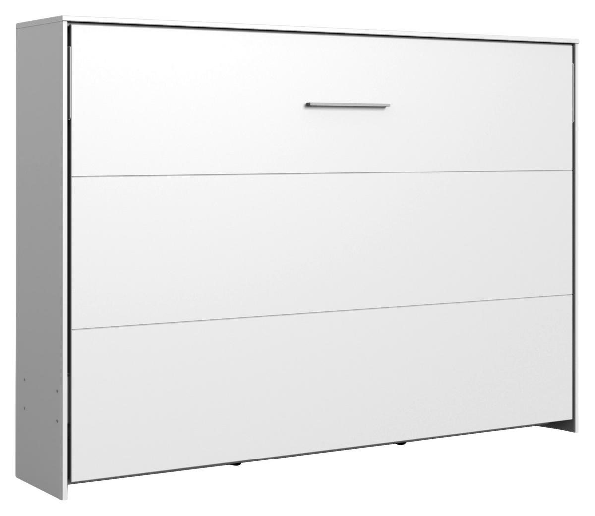 Klappbett Juist ca. 140x200 cm Weiß - Weiß, KONVENTIONELL, Holz/Holzwerkstoff (140/200cm) - MID.YOU