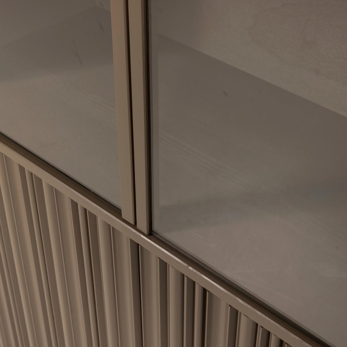 Vitrine Nova Braun b: 67 cm - Braun, Design, Glas/Holz (67/215/40cm) - Livetastic