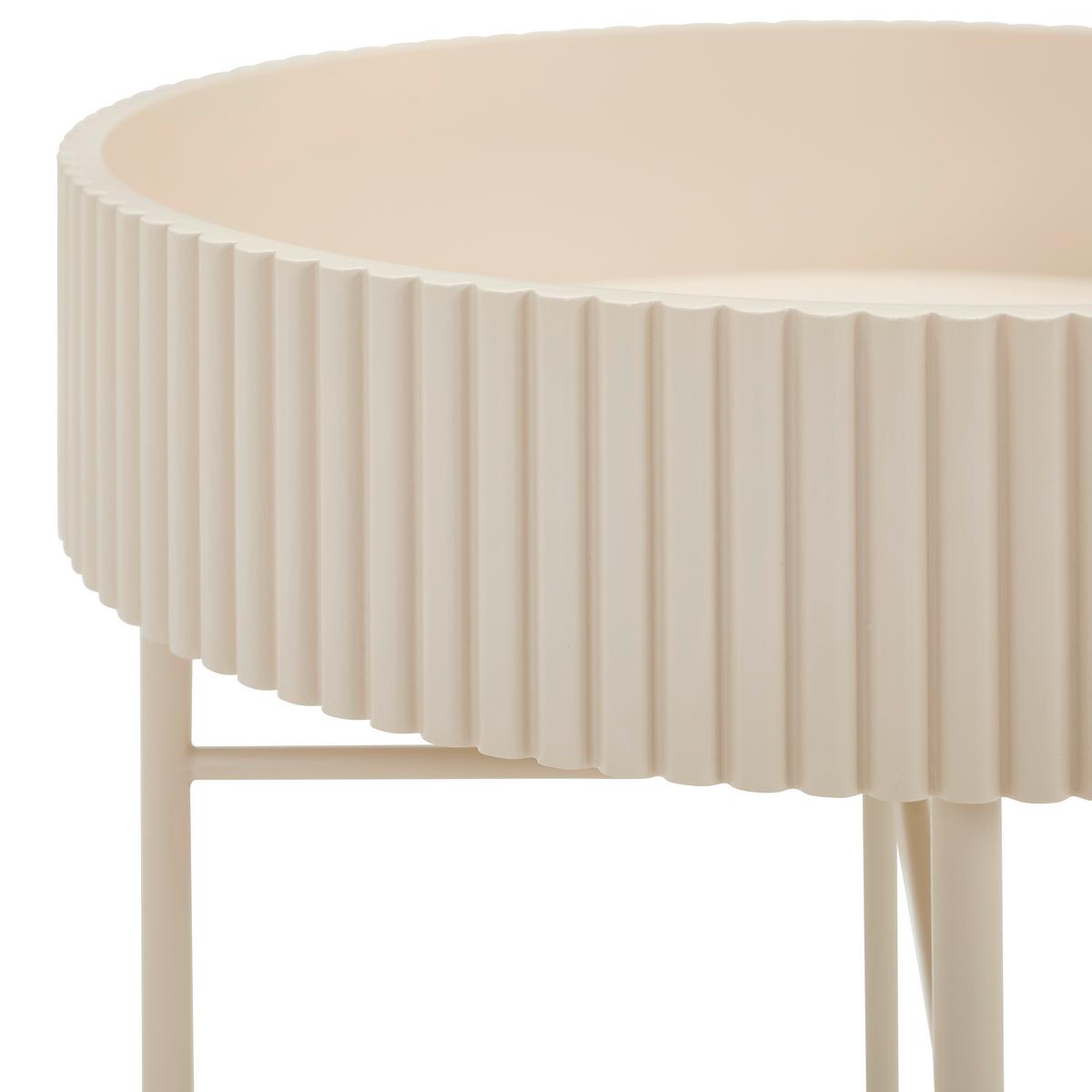 STOLIK BOCZNY SANDY - greige, Trend, materiał drewnopochodny/metal (39/46/39cm) - Xora