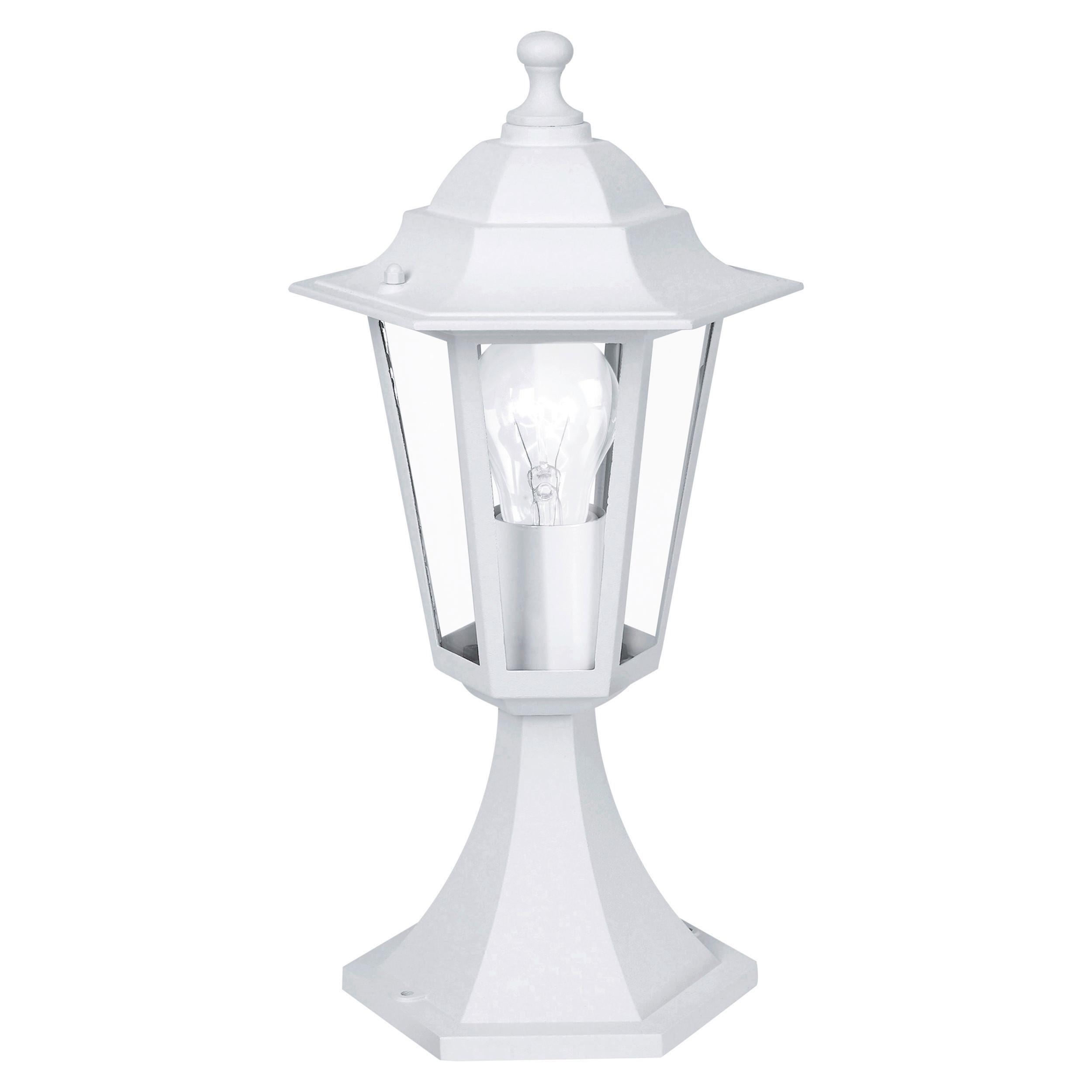 Aussenstehleuchte Laterna 5 Sockel Weiss - Klar/Weiss, Basics, Glas/Metall (19,5cm) - Eglo