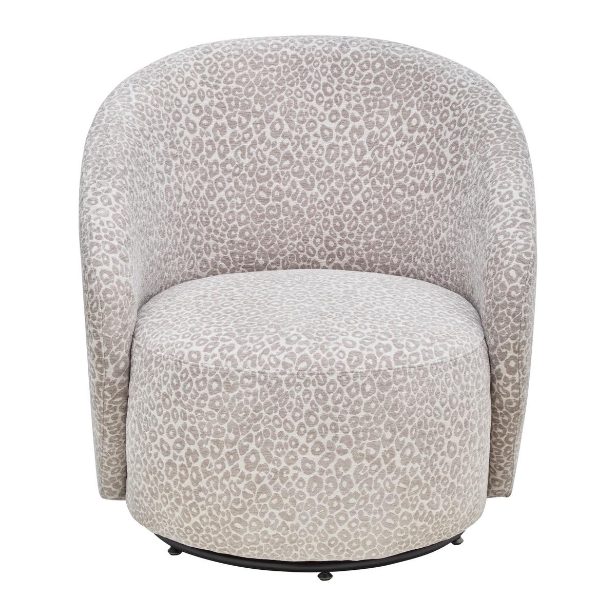 Designsessel Baca Beige/Schwarz drehbar - Beige/Schwarz, LIFESTYLE, Holz/Textil (73/73/78cm) - Mömax