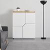 BYRÅ CARLOS - vit/ekfärgad, Modern, trä (100/122/42cm) - Bessagi Home