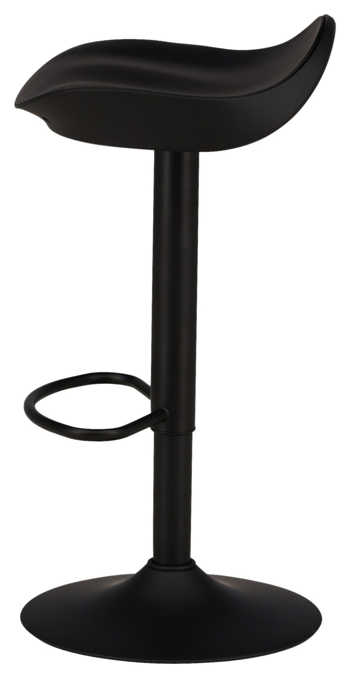 Barhocker-Set Adesto 2er-Set ca. 40x69 cm Schwarz - Schwarz, Design, Kunststoff/Metall (40/69/38cm) - Livetastic