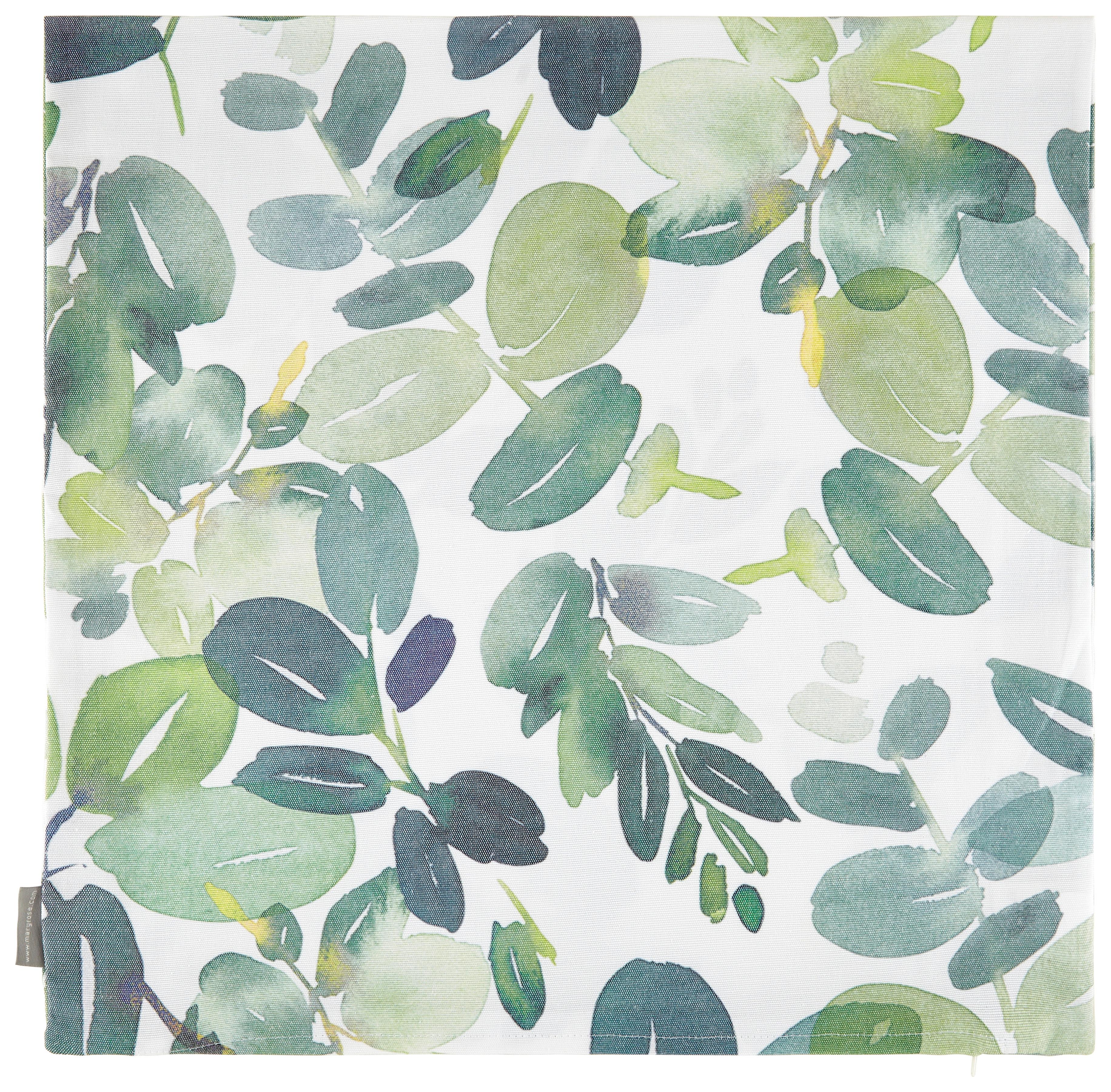 Kissenhülle Steffi ca. 40x40cm - Weiß/Grün, KONVENTIONELL, Textil (40/40cm) - Mary's