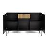 SIDEBOARD MADRID -EXKLUSIV- - svart/naturfärgad, Modern, metall/trämaterial (143/90/40cm) - Mömax
