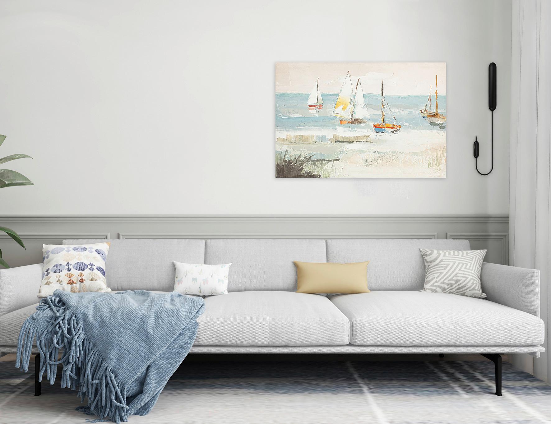 Tablou Summer Sail cca. 120x80 cm - multicolor, Modern, textil/material pe bază de lemn (120/80/3,8cm) - Mömax