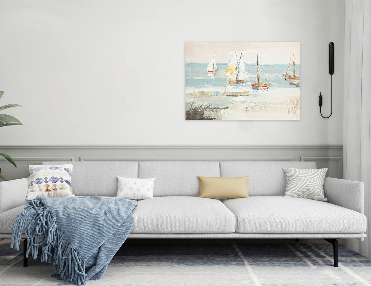 Tablou Summer Sail cca. 120x80 cm - multicolor, Modern, textil/material pe bază de lemn (120/80/3,8cm) - Mömax