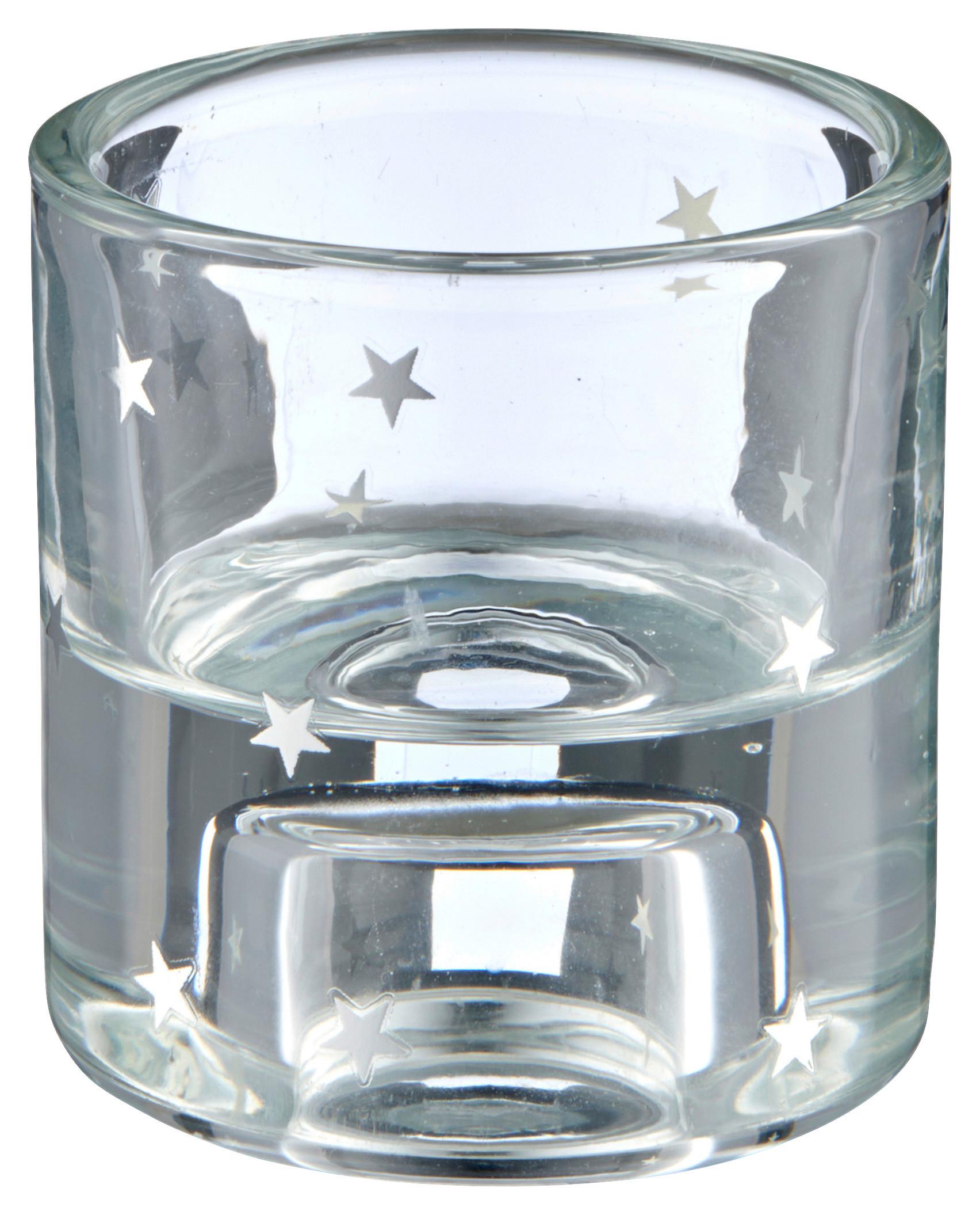 Držalo Za Čajno Svečko Stern I - srebrne barve/prozorno, Basics, steklo (5,5/6cm) - Mömax