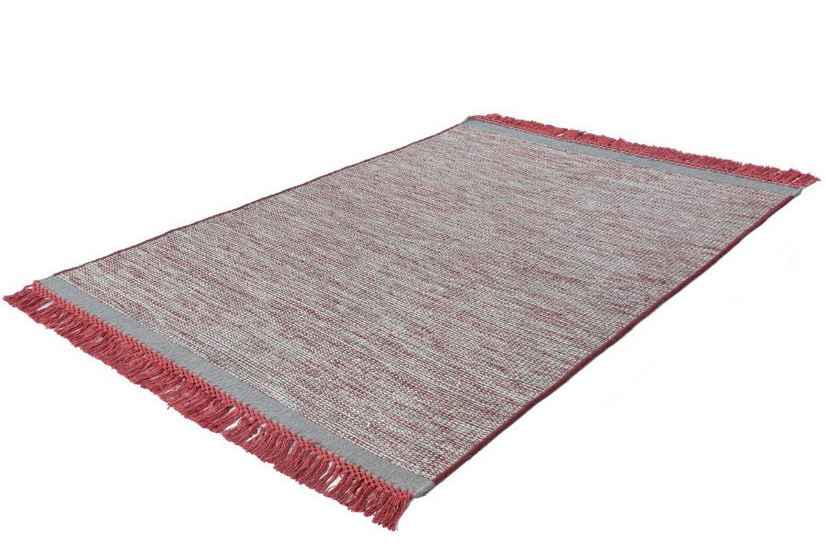 Flachwebeteppich Nomad 8064 Grau / Rot 170x240 - Rot/Grau, Basics, Textil (170/240cm) - Kayoom