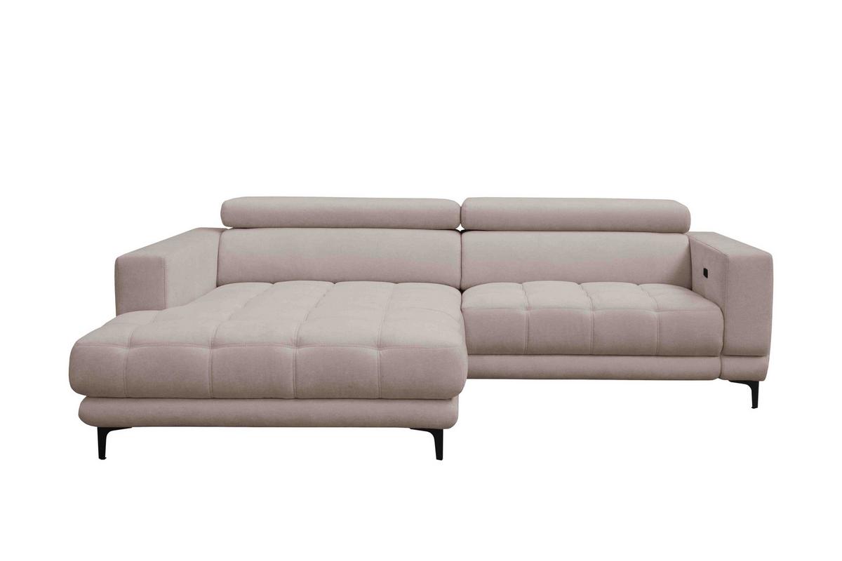 Sarokkanapé Aspen - bézs, Konventionell, faalapú anyag/textil (192/264cm)