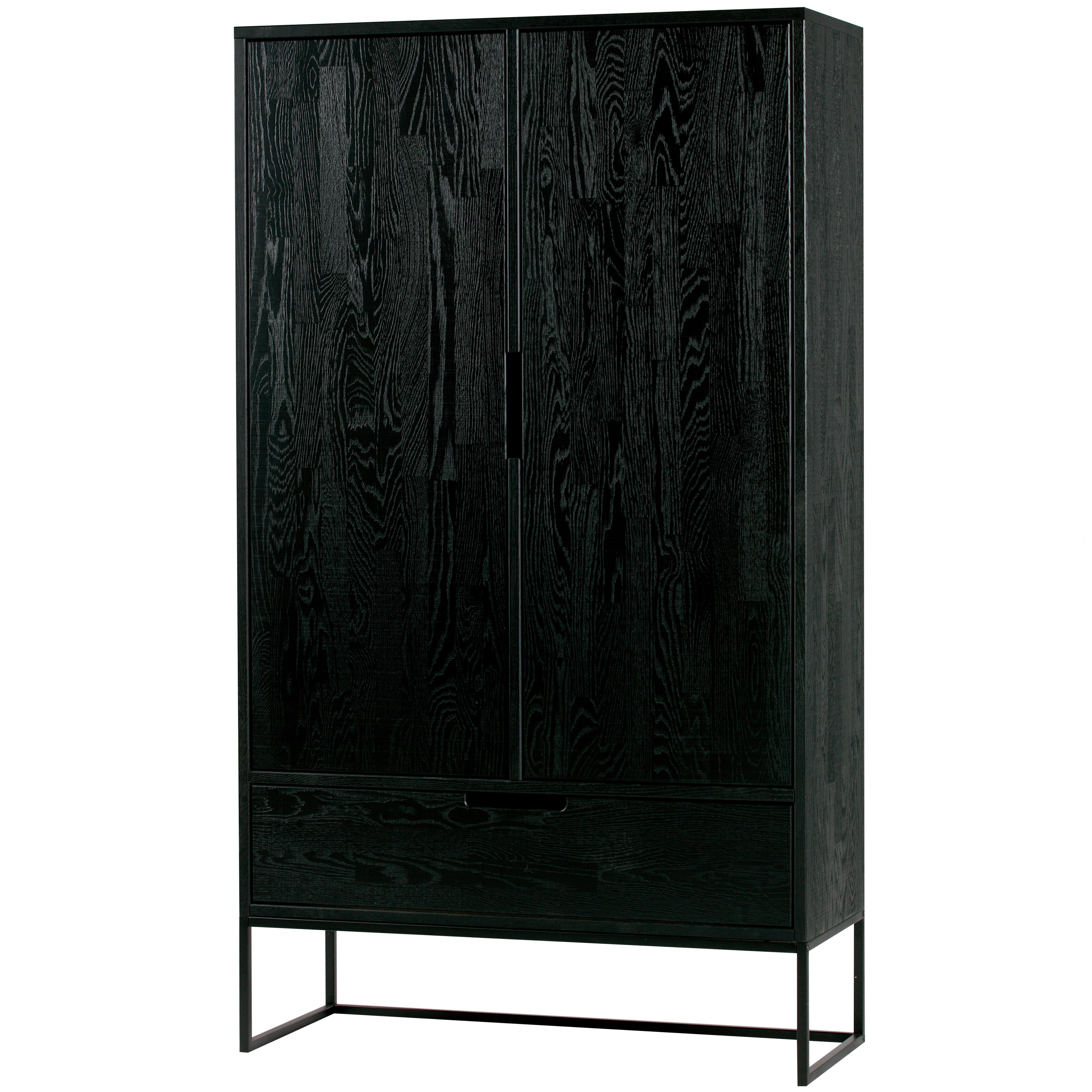 Mehrzweckschrank Silas Schwarz - Schwarz, Design, Holz/Metall (85/149/35,5cm) - Livetastic
