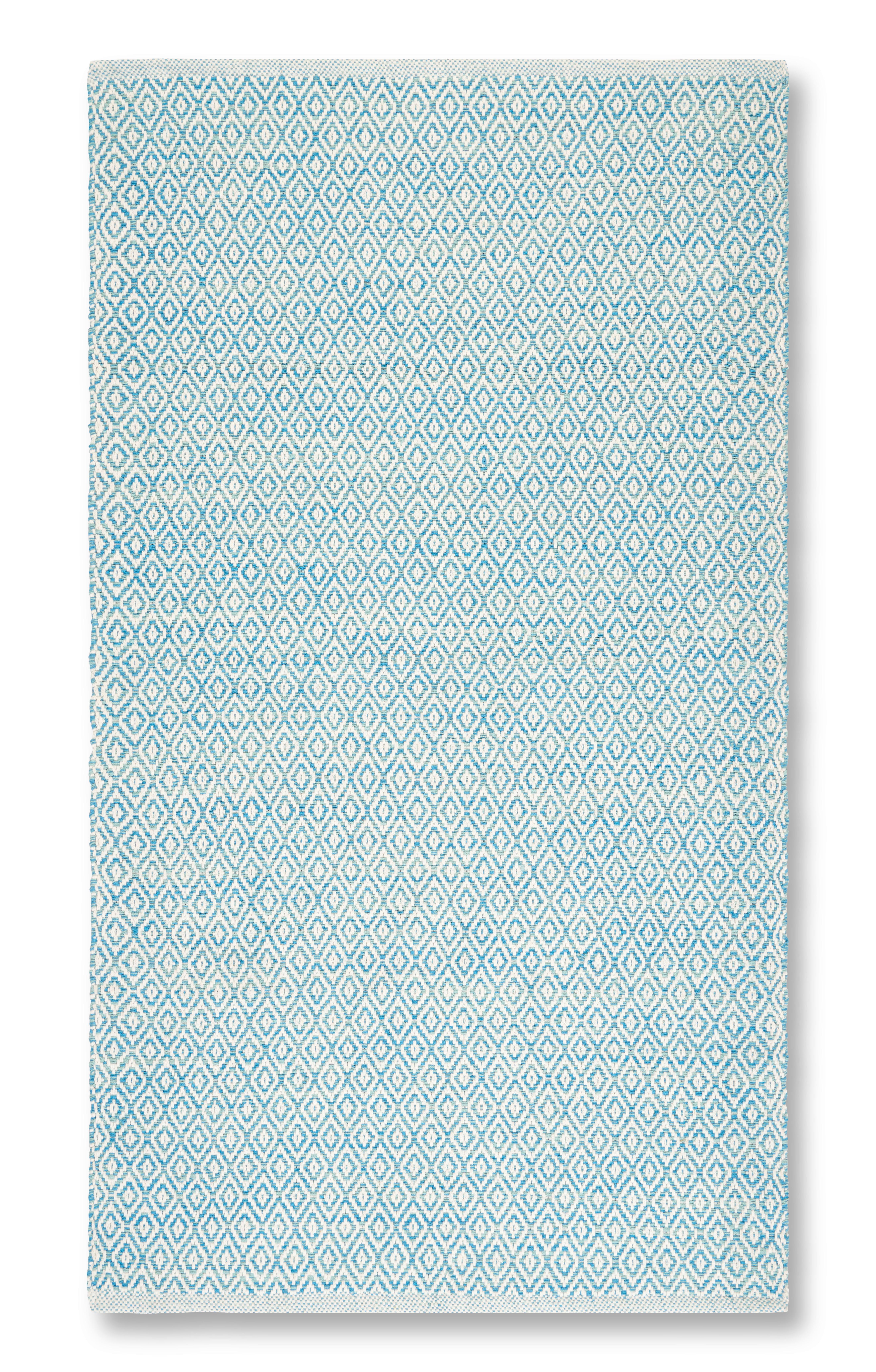 Handwebeteppich Carola 1 in Blau ca. 60x120cm - Blau, Basics, Textil (60/120cm) - Modern Living