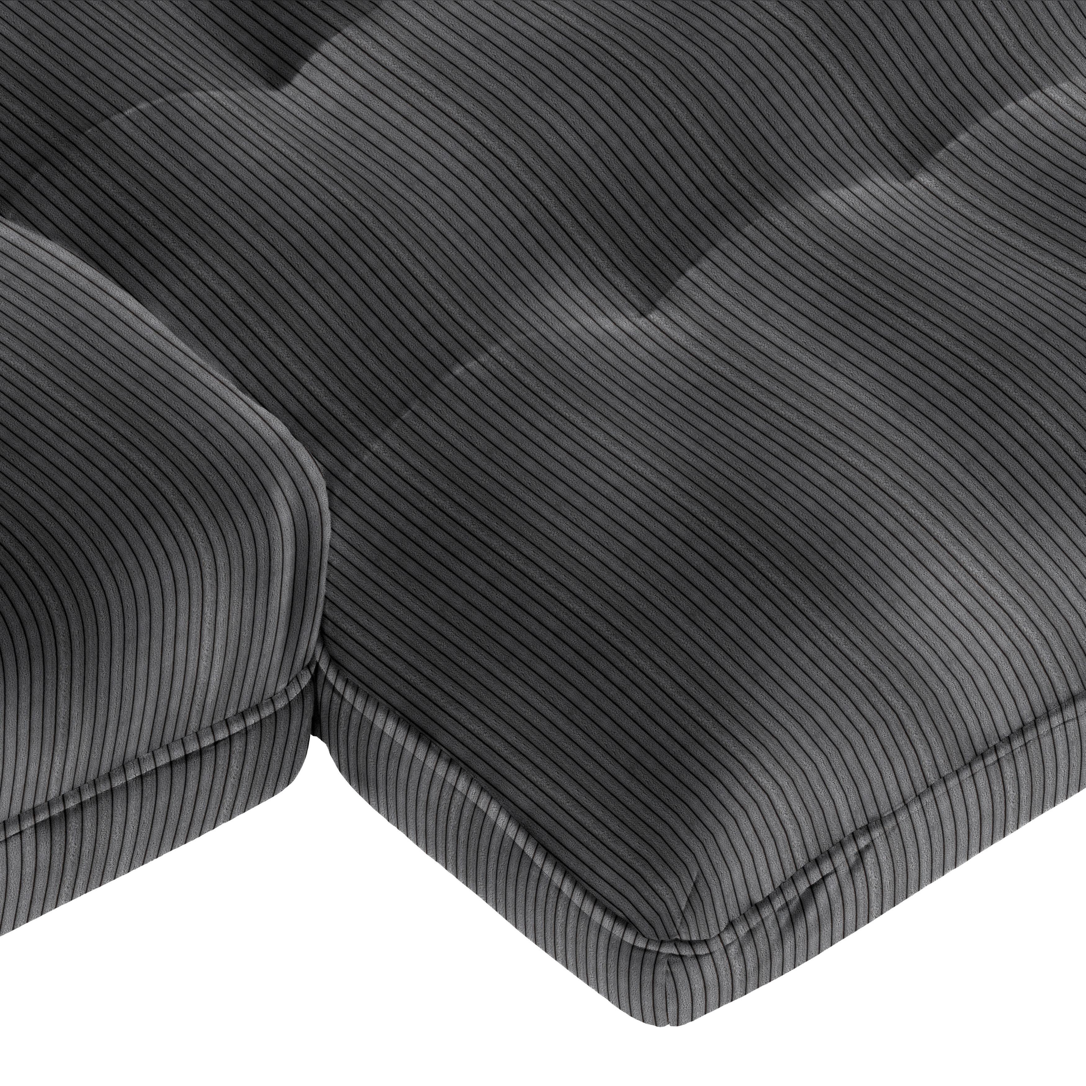 Wohnlandschaft Vivo Anthrazit - Anthrazit/Schwarz, MODERN, Kunststoff/Textil (317/63/179cm) - Premium Living