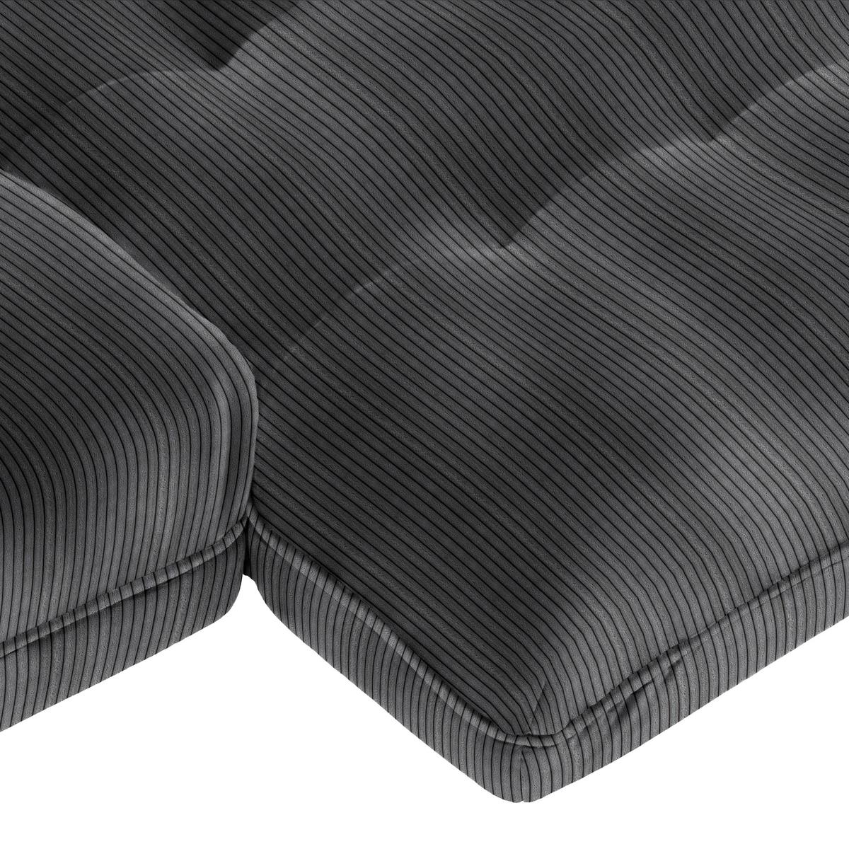Wohnlandschaft Vivo Anthrazit - Anthrazit/Schwarz, MODERN, Kunststoff/Textil (317/63/179cm) - Premium Living
