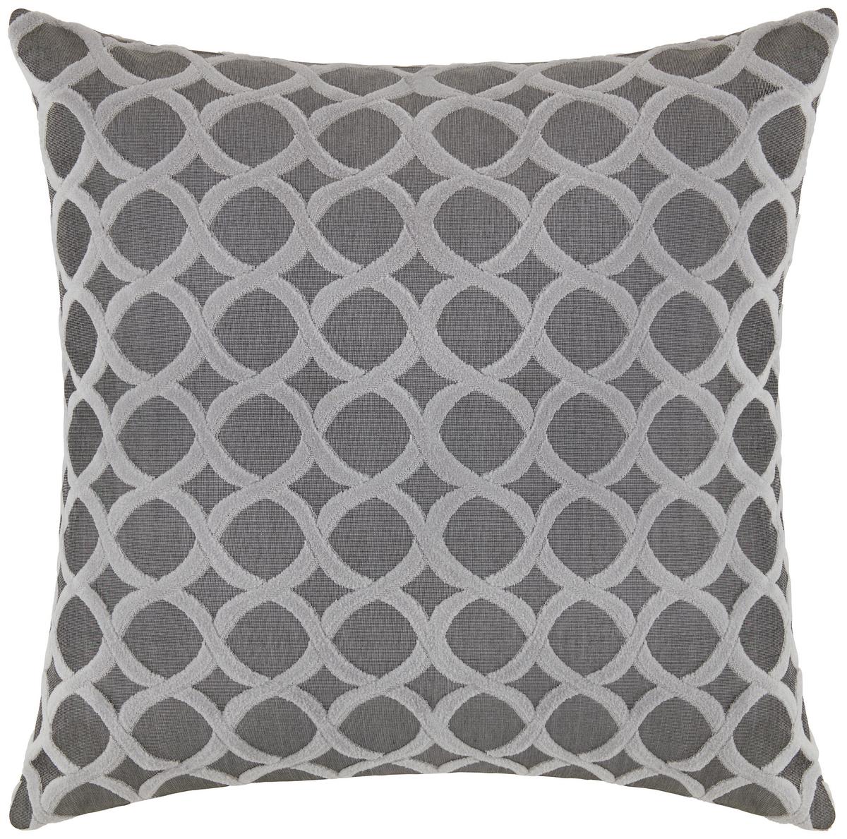 Kissenhülle Circle in Grau ca. 50x50cm - Grau, Basics, Textil (50/50cm) - Premium Living