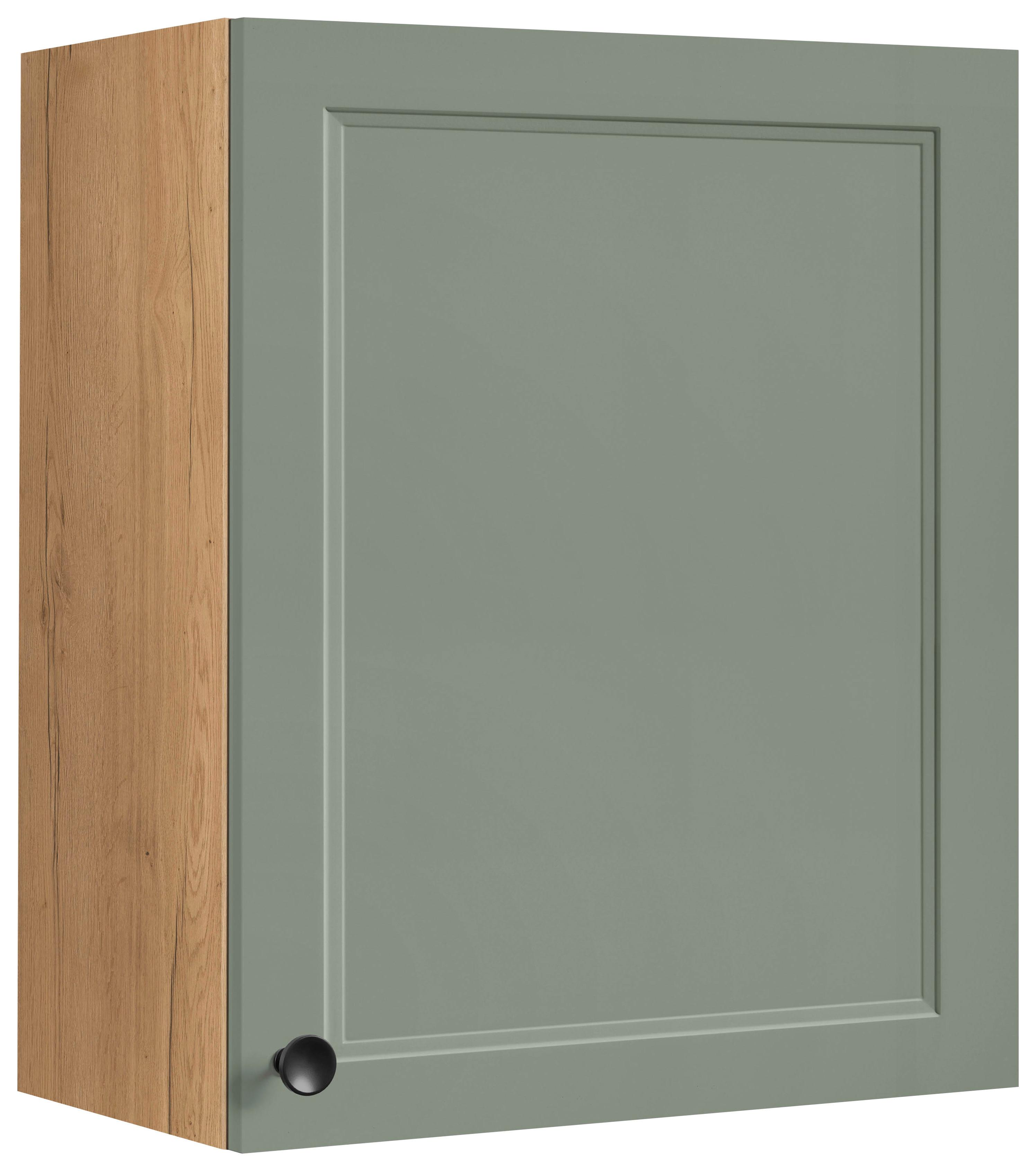 Küchenoberschrank Cascada Grün - Eichefarben/Schwarz, MODERN, Holzwerkstoff/Metall (60/72/35cm) - Nobilia