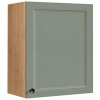 Küchenoberschrank Cascada Grün - Eichefarben/Schwarz, MODERN, Holzwerkstoff/Metall (60/72/35cm) - Nobilia