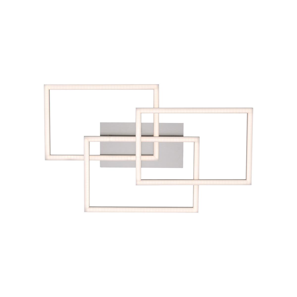 LED-Deckenleuchte Iven max. 31 Watt - Alufarben, Design, Kunststoff/Metall (54/33,5/7,5cm)