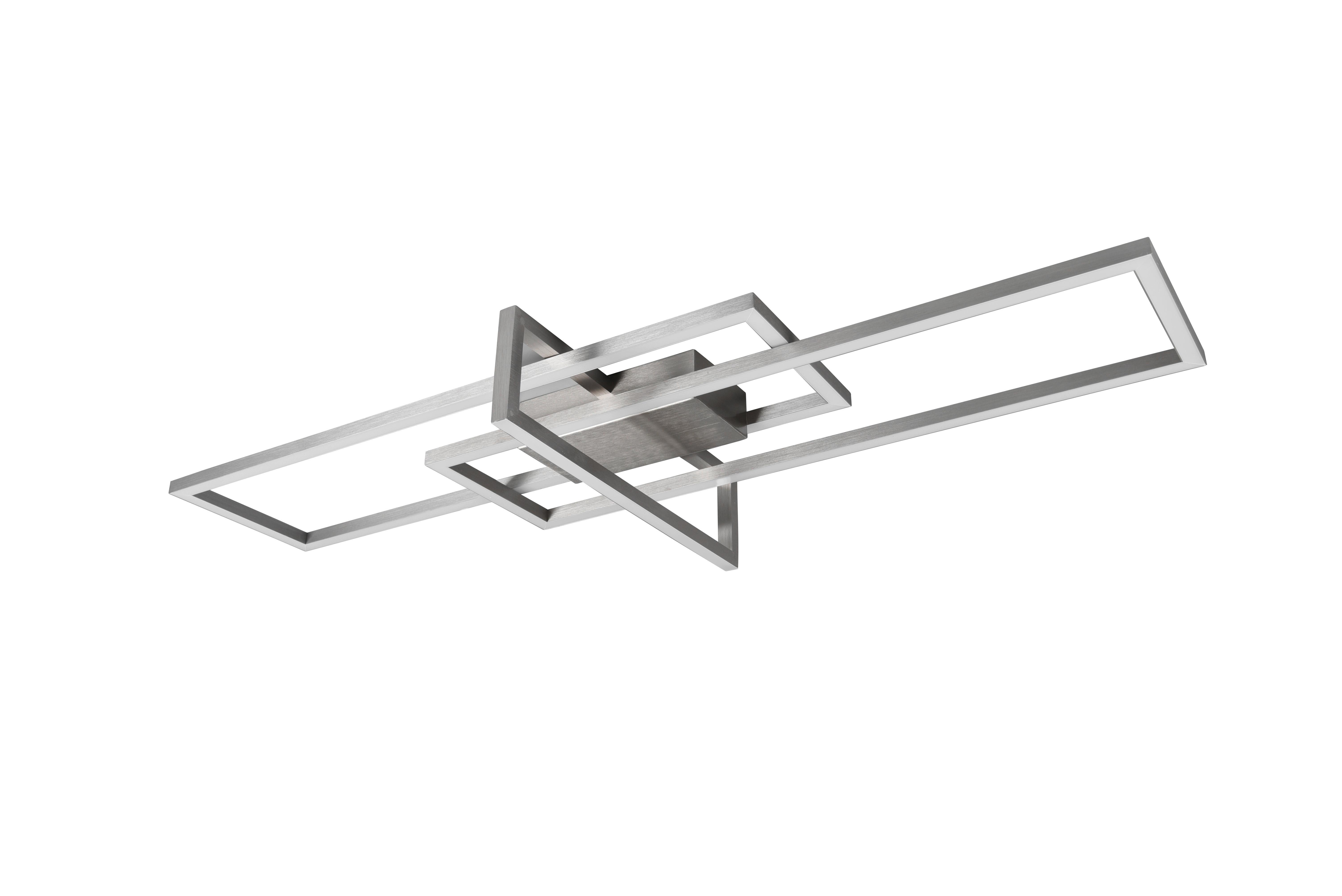 LED-Deckenleuchte Salinas Nickelfarben max. 34 Watt - Nickelfarben, Design, Metall (100/11/40cm) - Trio Leuchten