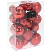 ZESTAW BOMBEK CHOINKOWYCH CAN223020 - czerwony, Basics, tworzywo sztuczne (27/14/33cm) - X-Mas