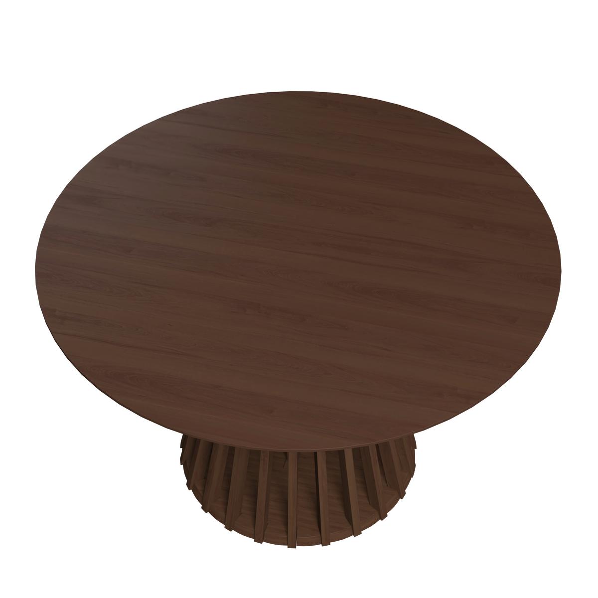 Ausziehtisch Ennio Walnussfarben Echtholz rund - Walnussfarben, MODERN, Holz/Holzwerkstoff (150/75/120cm) - Bessagi Home