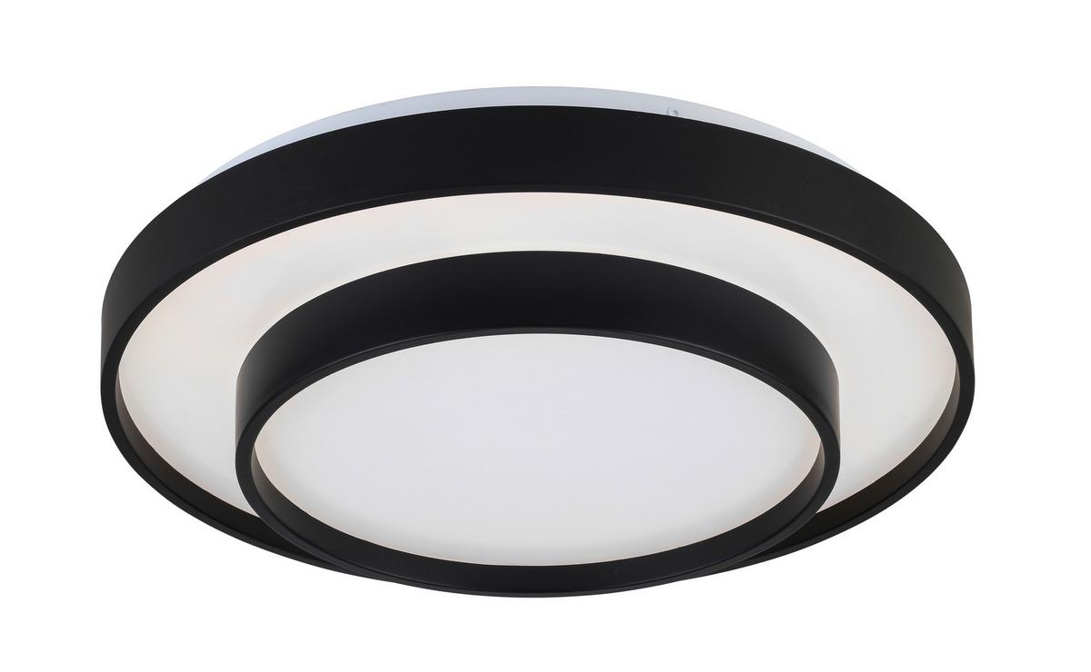 LAMPA SUFITOWA LED RIKU - czarny, Modern, tworzywo sztuczne/metal (48/8,5cm) - Bessagi Home